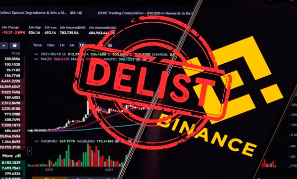 Binance will delist 14 tokens at once