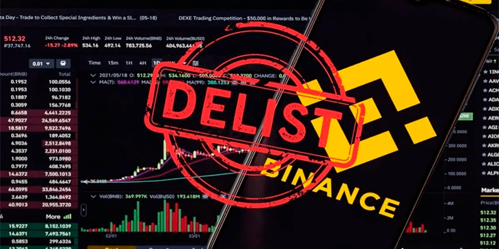 Binance will delist 14 tokens at once